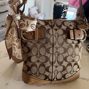 Coach Y2K signature shoulder bag tan